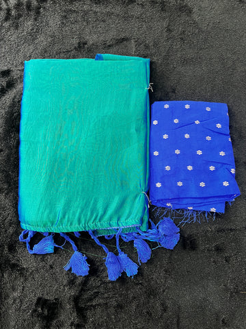 Peacock Bloue Saree